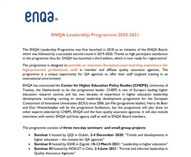 enqa leadership